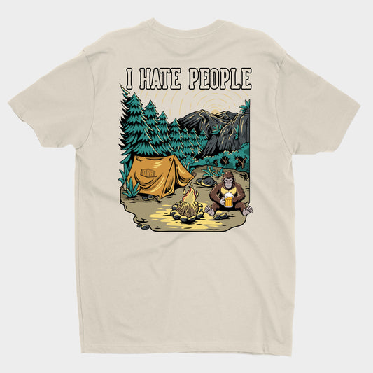 “I Hate People” Bigfoot Camping Tee